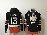 Rangers 13 Mathew Barzal Black All Stitched Hooded Sweatshirt,baseball caps,new era cap wholesale,wholesale hats
